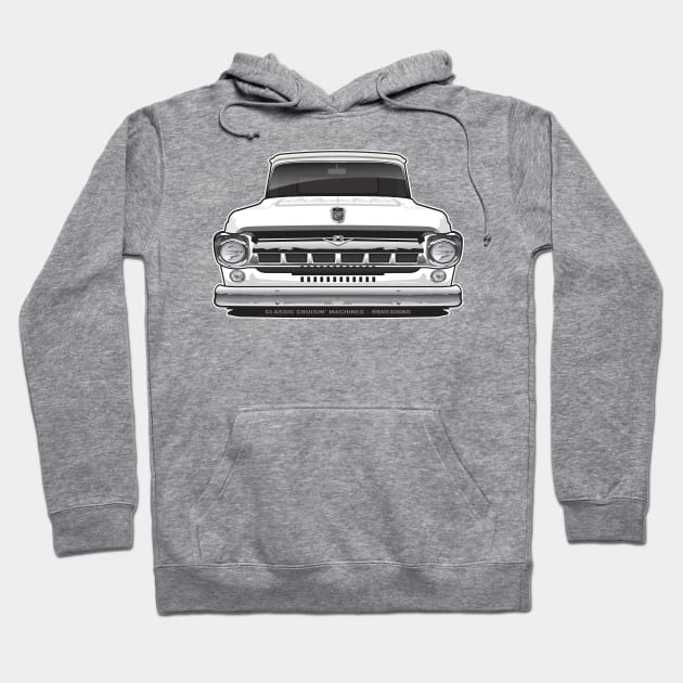 1957 ford truck BW Hoodie by RBDesigns